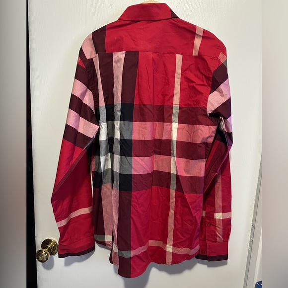 Burberry Red and Black Plaid Shirt - Picture 2 of 7